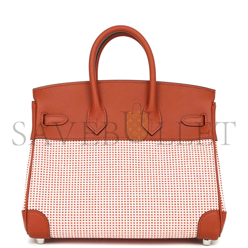 H**me5 master birkin 25 swift and canvas brique palladium hardware (25*18*13cm)